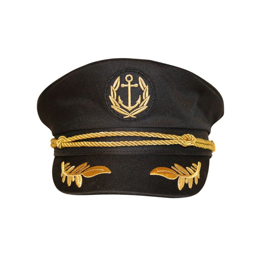 Trippy Captain Black & Gold Captain Hat- PRE-ORDER