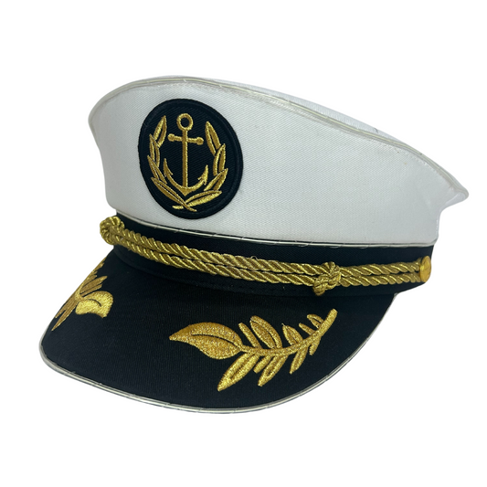 Premium white captain hat