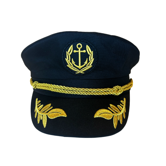 Black & Gold Captain Hat- PRE-ORDER