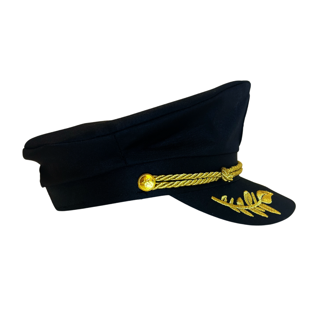 Black & Gold Captain Hat- PRE-ORDER