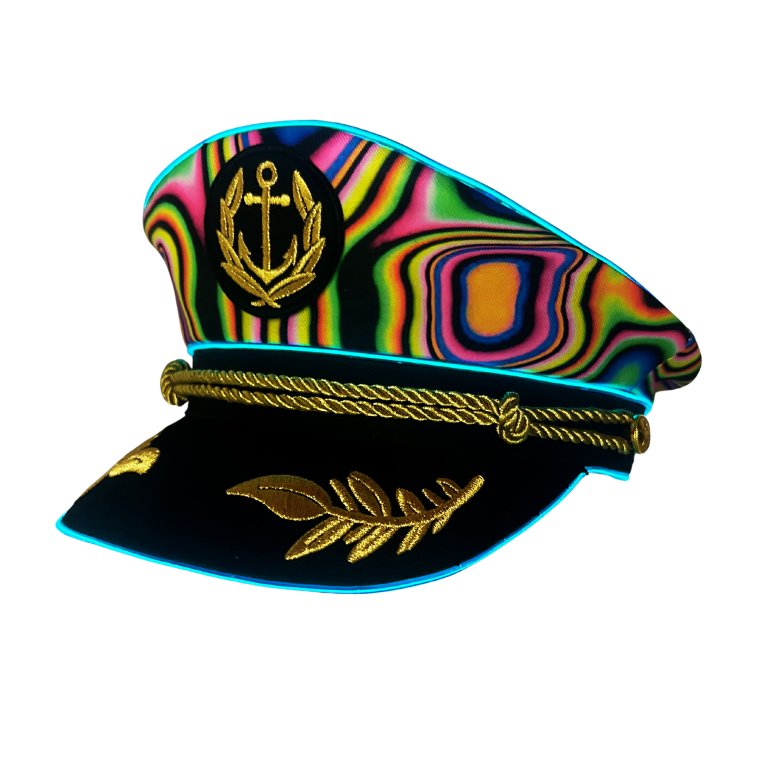 Trippy Captain- Neon Light Up Hat PRE-ORDER
