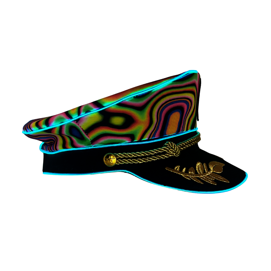 Trippy Captain- Neon Light Up Hat PRE-ORDER