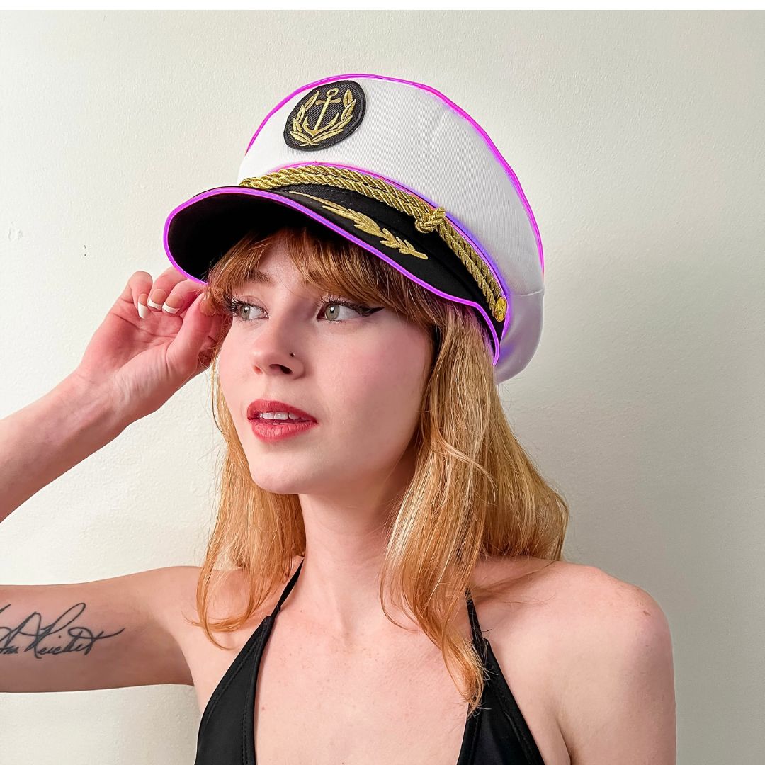 Neon Captain- Purple LED Light Up Hat