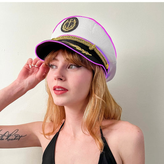 Neon Captain- Purple LED Light Up Hat