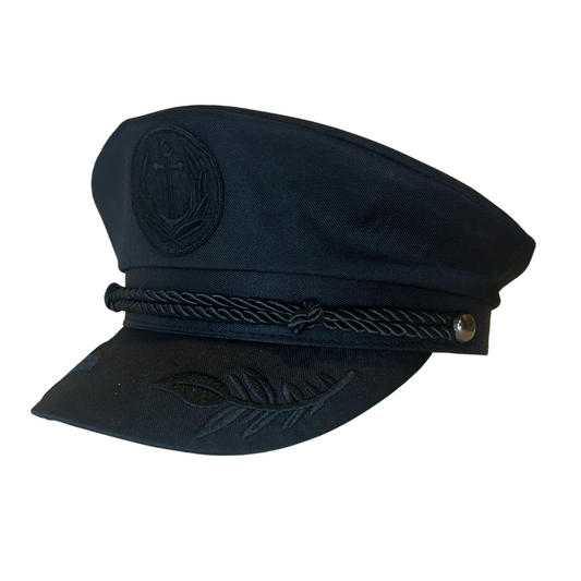 Blacked Out Captain Hat- PRE-ORDER