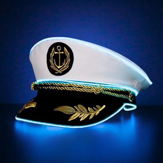 Neon Captain- Blue LED Light Up Hat