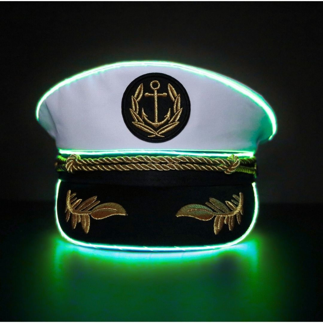 Neon Captain- Green LED Light Up Hat