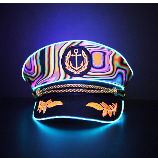 Trippy Captain- Neon Light Up Hat
