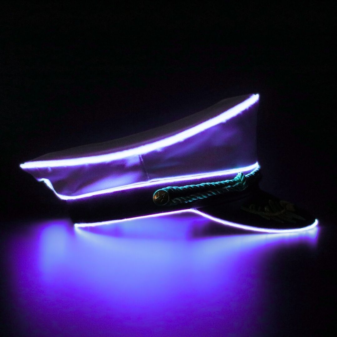 Neon Captain- Purple LED Light Up Hat