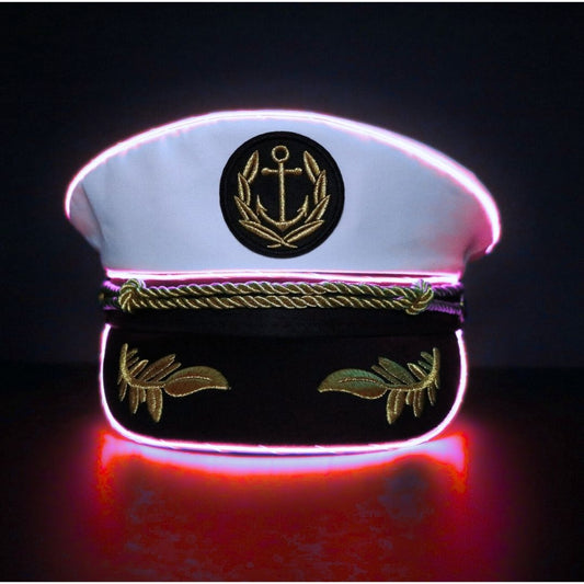 Neon Captain- Red LED Light Up Hat