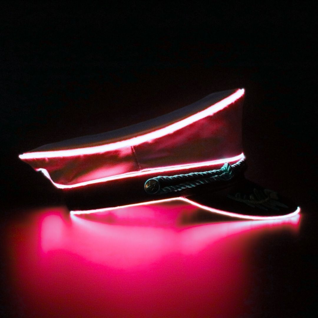 Neon Captain- Red LED Light Up Hat