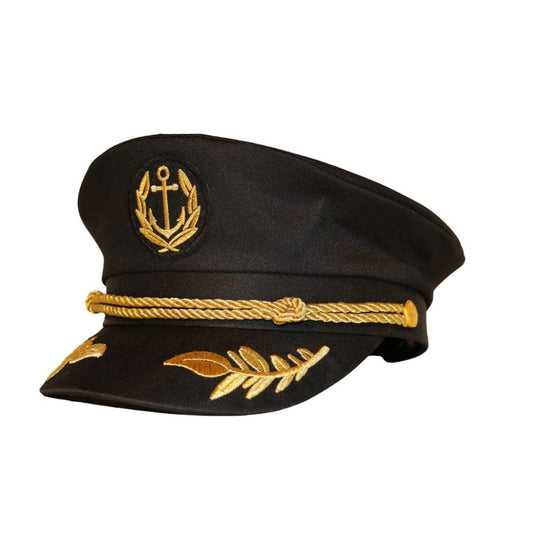 Trippy Captain Black & Gold Captain Hat- PRE-ORDER