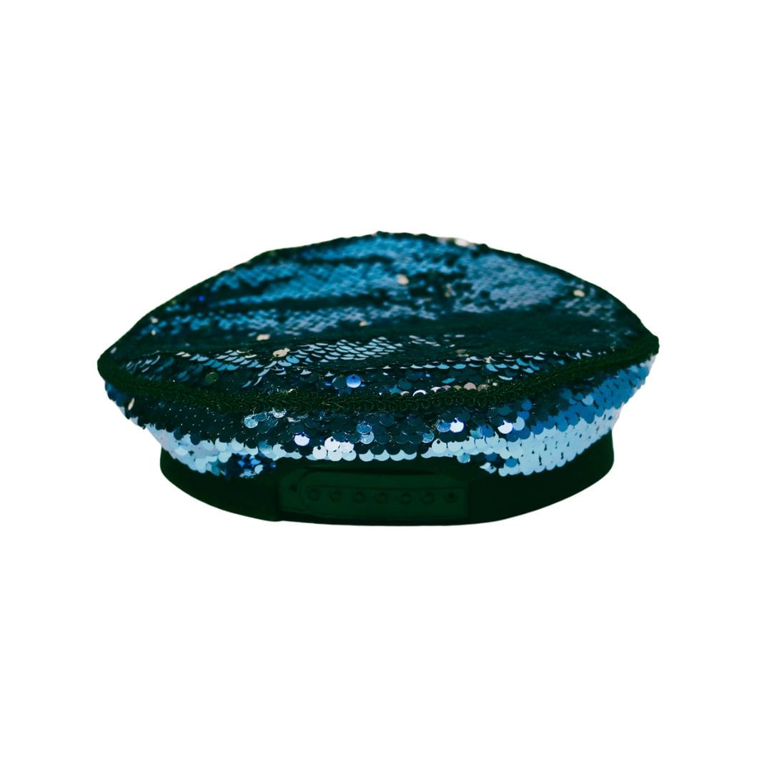 Trippy Captain Blue/Silver Sequin Captain Hat- PRE-ORDER