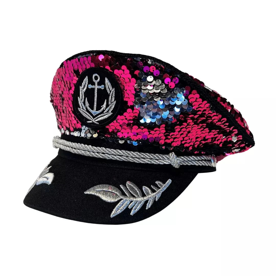 Trippy Captain Pink Disco Captain-Sequin Hat