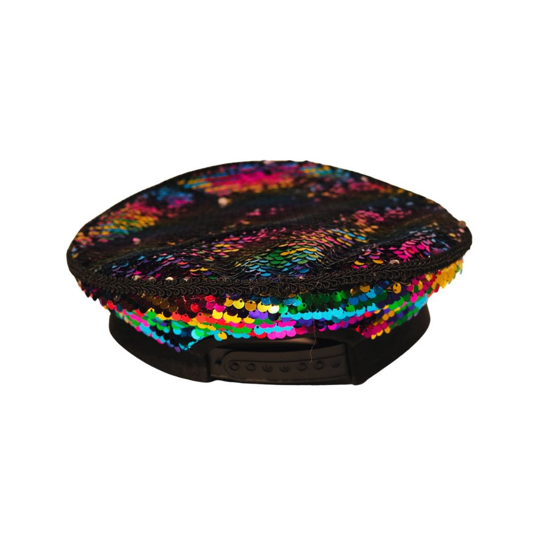 Trippy Captain Rainbow Sequin Captain Hat- PRE-ORDER